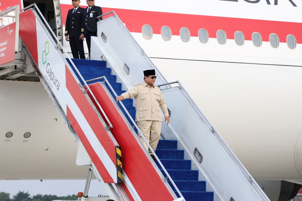 Presiden Prabowo Tiba di Indonesia Usai Kunjungan Kerja ke PBB, Eropa dan Kanada.