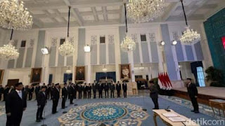 Presiden Prabowo Subianto resmi melantik empat menteri