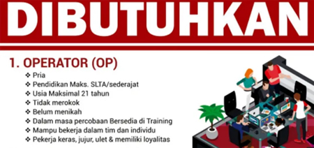 Rumah Kemasan Pilar Sentra Pack Buka Lowongan Kerja Terbaru!Posisi Operator dan Administrasi.