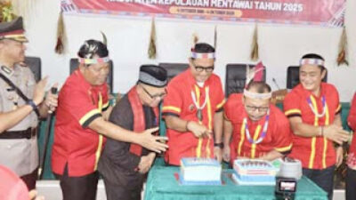 Bupati Rinto Wardana, peringatan Hari Jadi ke-26 Kabupaten Kepulauan Mentawai.