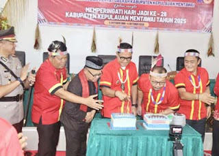 Bupati Rinto Wardana, peringatan Hari Jadi ke-26 Kabupaten Kepulauan Mentawai.