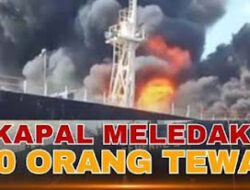Pekerja Terjebak Ledakan Kapal MT Federal II di Batam