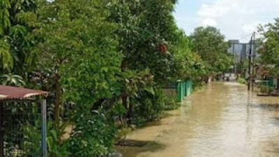 Banjir merendam ratusan rumah di Kabupaten Deliserdang, Sumut.