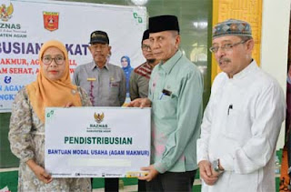 Baznas Kabupaten Agammenyalurkan zakat
