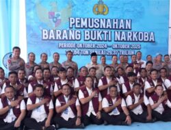 Kapolda Kalteng Hadiri Pemusnahan Barbuk 2,1 Ton Narkoba di Mabes Polri