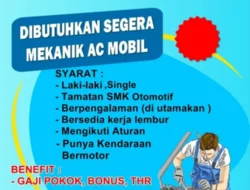 Lowongan Mekanik AC Mobil di Queen AC Padang, Cek Benefit dan Cara Daftar