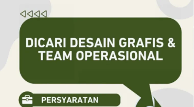 Dibuka! Lowongan Desain Grafis dan Team Operasional di Salam Project.
