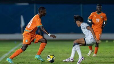 Timnas Indonesia U-17 saat ditahan Pantai Gading u-17 dalam laga uj coba.