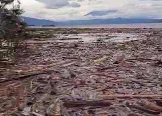 Air Danau Singkarak Meluap.