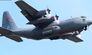 Pesawat kargo militer C-130 Turki.