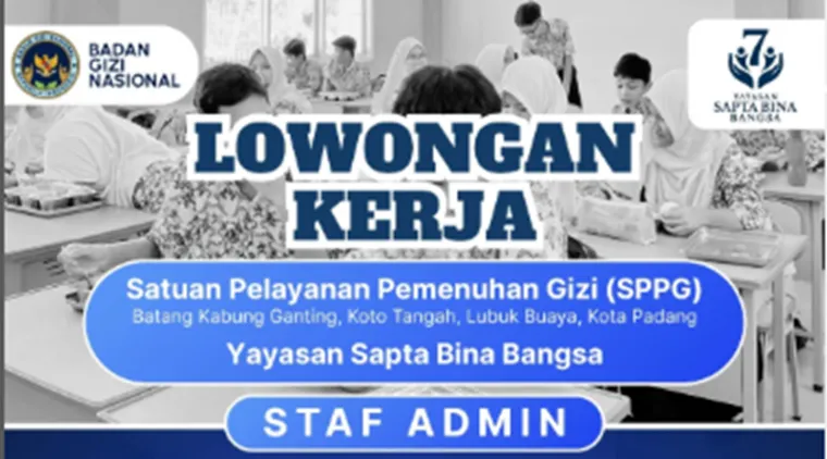 Lowongan Kerja Terbaru Yayasan Sapta Bina Bangsa untuk Posisi Staf Admin, Gaji dan Fasilitas Menarik!