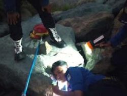 Ular dan Ponsel Terjebak, Damkar Padang Sigap Menolong