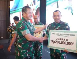 Korem 052/Wijayakrama Raih Juara Kedua Lomba Karya Bakti TNI AD 2025