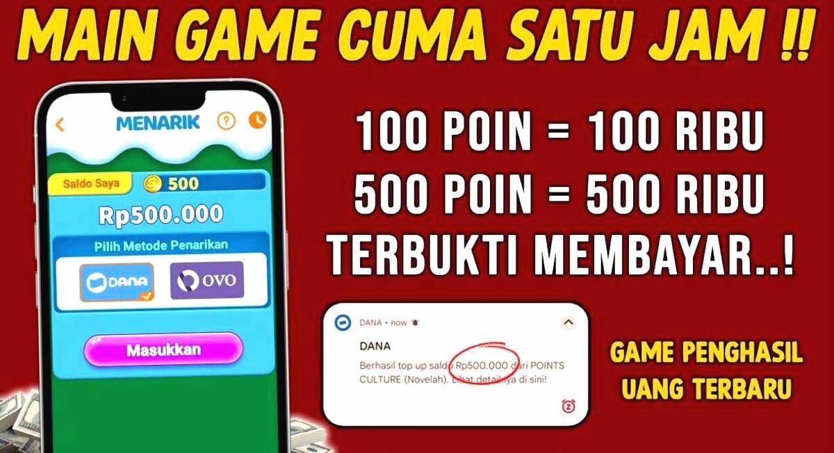 Game penghasil uang dan saldo DANA. Terbukti membayar.