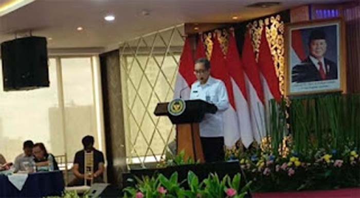 Sekjen Kemenimipas Asep Kurnia menjelaskan pelepasan 428 WBP Lapas.