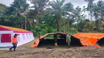 Lapangan sepak bola SDN 05 Kayu Pasak Kabupaten Agam, bakal dibangun hunian sementara.