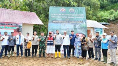 Peletakan batu pertama pembangunan huntap korban banjir bandang