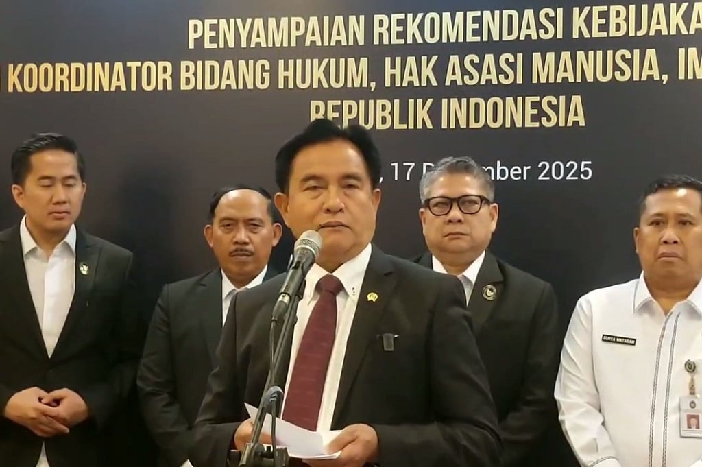 Menko Kumham Imipas Yusril Ihza Mahendra.