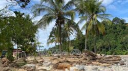 Kondisi kawasan Batu Busuak usai diterjang galodo.