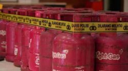 Barang bukti kasus pengoplosan gas LPG subsidi