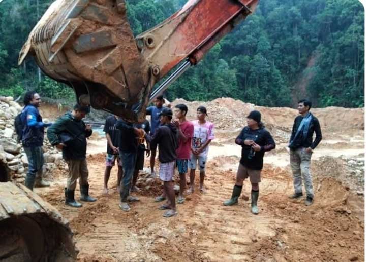Polres Sijunjung Grebek Tambang Ilegal, 7 Pelaku Amankan
