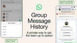 Fitur Group Message History WhatsApp.