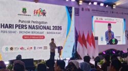 Bupati Agam, Benni Warlis, menghadiri peringatan Hari Pers Nasional (HPN) 2026