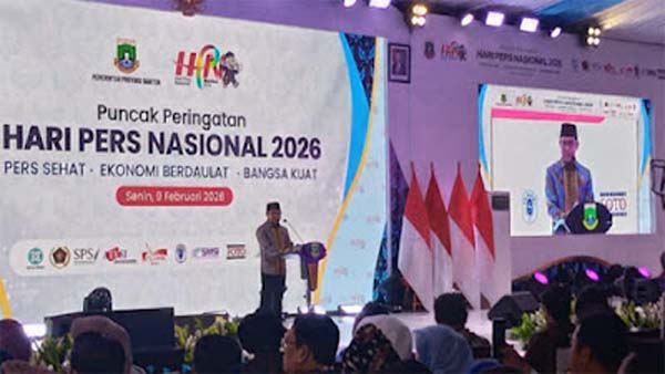 Bupati Agam, Benni Warlis, menghadiri peringatan Hari Pers Nasional (HPN) 2026