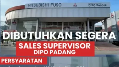 Dipo Padang Sedang Mencari Sales Supervisor! Dapatkan Gaji Pokok, Bonus, dan Pelatihan Khusus.