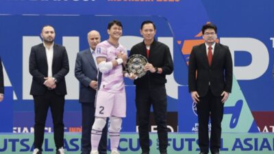 Penjaga Gawang Timnas Futsal Indonesia, Ahmad Habibie jadi kiper terbaik di Piala Asia Futsal 2026.
