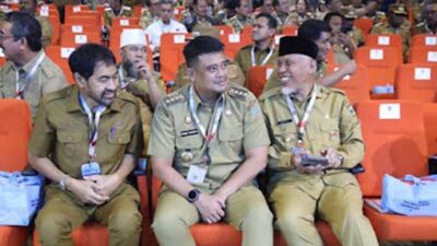 Mahyeldi bersama Gubernur Sumut Bobby Nasution dan Gubernur Aceh Muzakin Manaf