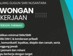 Lowongan Kerja Terbaru PT Talang Gugun Sari Nusantara untuk Lulusan SMA/SMK