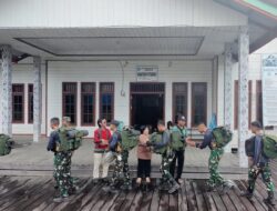 Satgas TMMD Wiltas Ke-127 Kodim 0912/Kubar Disambut Hangat Warga Kampung Tering Lama dan Tering Lama Ulu