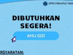 Lowongan Kerja di SPPG Parupuk Tabing, Dibutuhkan Tenaga Ahli Gizi