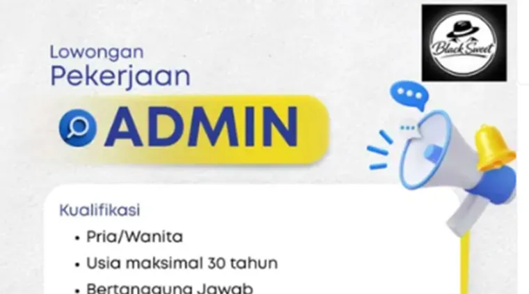 Lowongan Admin di Black Sweet ID, Dapatkan Peluang Karir yang Menjanjikan!
