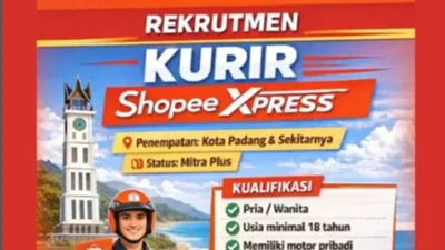 Lowongan Kerja Kurir Shopee Express di Kota Padang dan Sekitarnya, Daftar Sekarang!