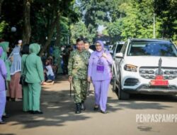 Danpaspampres dan Ketua IKKT PWA Cabang BS XIII Hadiri Bazaar Ramadhan Mabes TNI