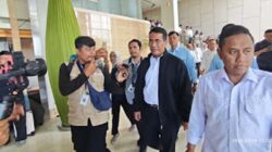 Menteri Pertanian RI Amran Sulaiman usai diwawancarai wartawan.