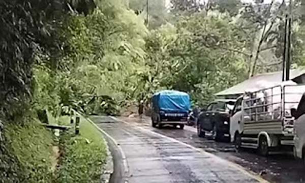 Jalan Tertimbun Longsor, Jalur Pasaman-Bukittinggi Lumpuh Total