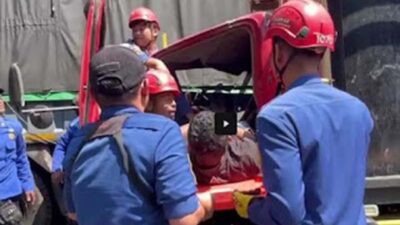 Sopir Truk Terjepit Usai Kecelakaan di Jalan Magelang
