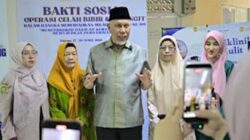 Gubernur Sumbar, Mahyeldi Ansharullah membuka kegiatan bakti sosial.