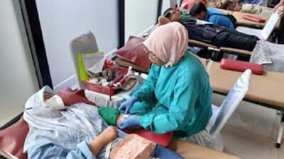 Bank Nagari menggelar aksi donor darah.