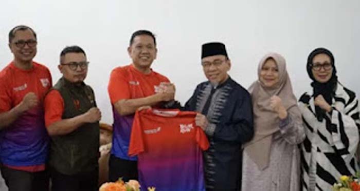 Wakil Wali Kota Padang, Maigus Nasir, menerima Ketua Pelaksana BOM Run 2026.