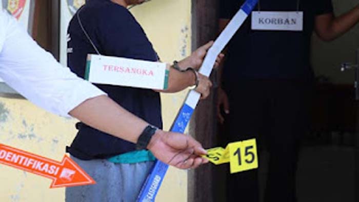 Rekonstruksi kasus pembunuhan ASN di Pasbar.