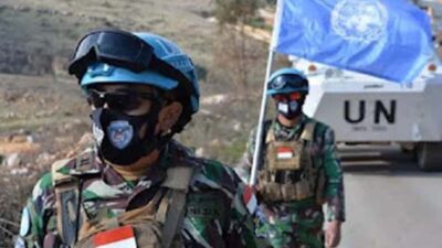 Prajurit TNI personel UNIFIL, kota Adchit Al Qusayr, Lebanon.