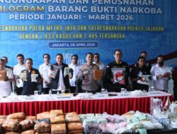 Polda Metro Jaya Ungkap 1.833 Kasus Narkoba, 2.485 Tersangka Diamankan dalam 3 Bulan