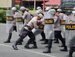 Ratusan Personel Polres Pasaman Barat Ikuti Latihan Pengendalian Massa