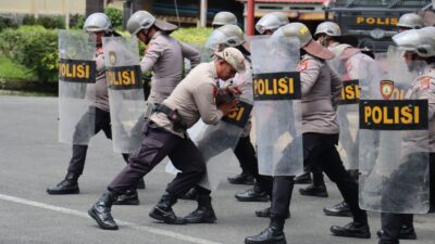 Ratusan Personel Polres Pasaman Barat Ikuti Latihan Pengendalian Massa