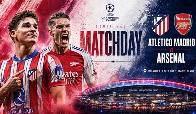 Atletico Madrid vs Arsenal dinihari nanti. (dok.bola.com)