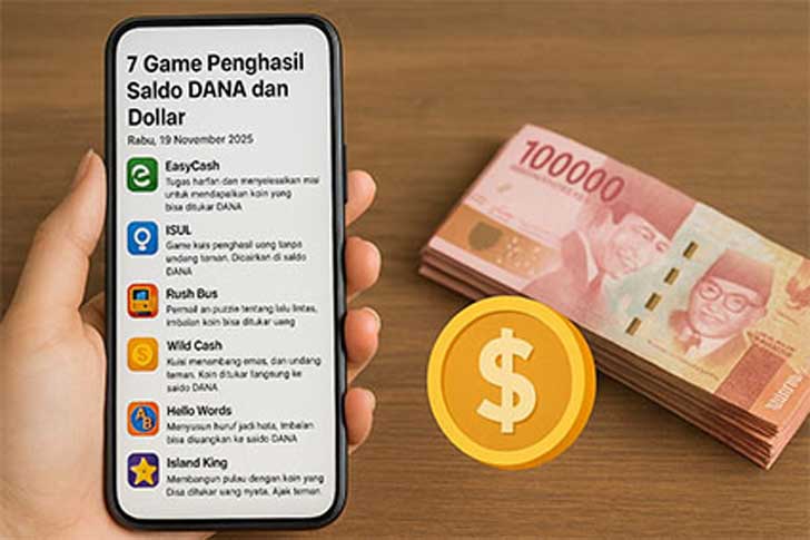 Game penghasil uang dan saldo DANA.